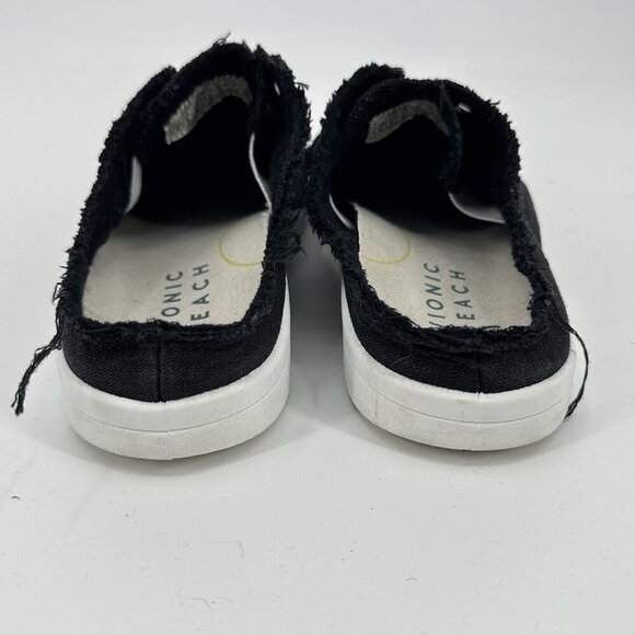shoes beach breeze sneakers mules frayed hem slip ons black athletic 8 - Picture 6 of 8